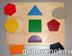 детская головоломка для малыша с геометрическими фигурами