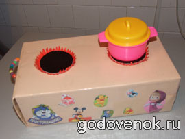 игрушечная кухонная плита своими руками